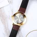 Reloj Casio LTP-VT01GL-9BUDF Dorado Cuero Cristal Mineral