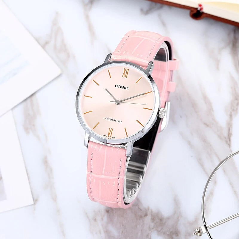 Reloj Casio LTP-VT01L-4BUDF Cuero Cristal Mineral