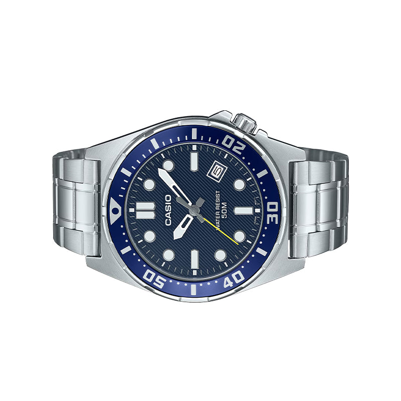 Reloj Casio MTD-135D-2AV Acero Inoxidable Esfera Azul Deportivo 100M