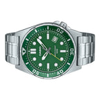 Reloj Casio MTD-135D-3AV Acero Inoxidable Esfera Verde Deportivo 100M