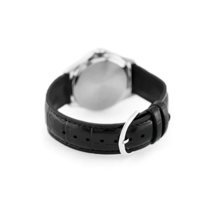 Reloj Casio MTP-1183E-7B Correa de Cuero Negro Esfera Blanca Clásico Elegante
