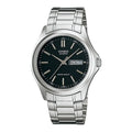 Reloj Casio MTP-1239D-1A Negro Acero Día y Fecha
