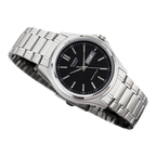 Reloj Casio MTP-1239D-1A Negro Acero Día y Fecha