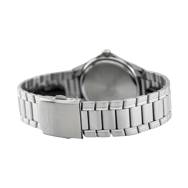 Reloj Casio MTP-1239D-1A Negro Acero Día y Fecha
