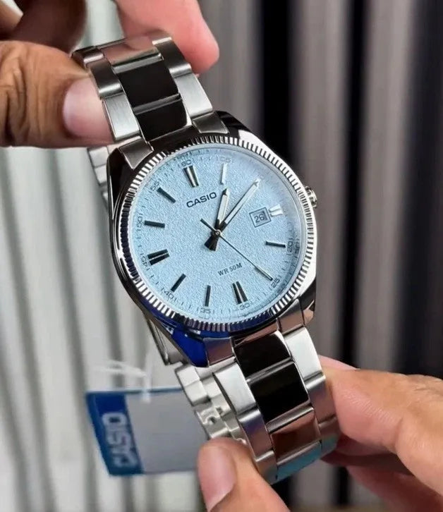 Reloj Casio MTP-1302DA-2A2V Acero Inoxidable Azul Fecha 50M