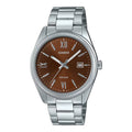 Reloj Casio MTP-1302DD-5AV Acero Inoxidable Esfera Café Sunburst 50M
