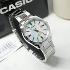 Reloj Casio MTP-1302DS-7AV Acero Inoxidable Esfera Blanco Plateado Sunburst 50M