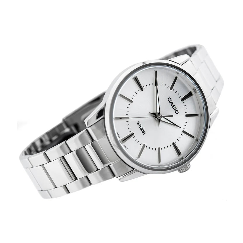 Reloj Casio MTP-1303DD-7AV Blanco Acero