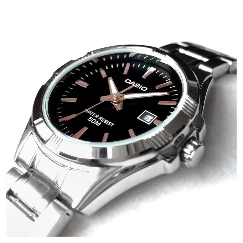 Reloj Casio MTP-1308D-1A2V Negro Acero 50M