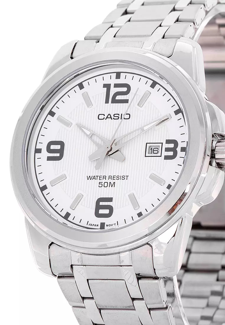 Reloj Casio MTP-1314D-7AV Acero Inoxidable Plateado Fecha 50M