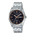 Reloj Casio MTP-1335D-1A2V Acero Inoxidable Esfera Negra Multifunción 50M