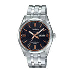 Reloj Casio MTP-1335D-1A2V Acero Inoxidable Esfera Negra Multifunción 50M