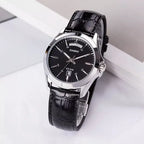 Reloj Casio MTP-1370L-1AVDF Cuero Negro Día y Fecha 50M