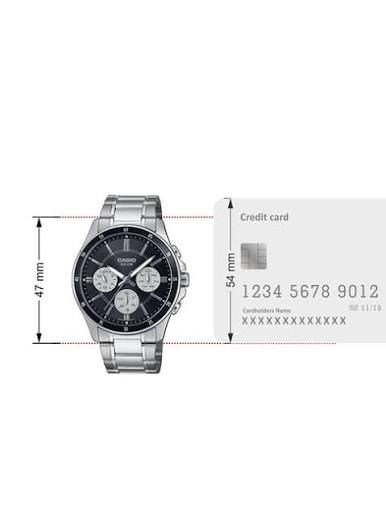 Reloj Casio MTP-1374D-1A3VDF Negro Acero Multifunción 50M
