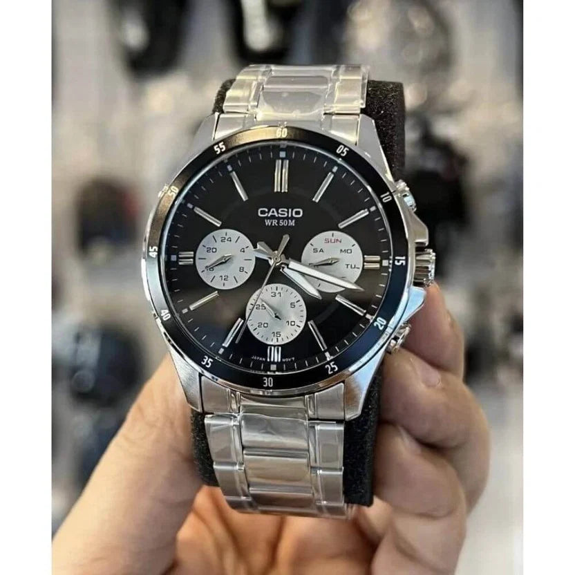 Reloj Casio MTP-1374D-1A3VDF Negro Acero Multifunción 50M