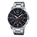 Reloj Casio MTP-1374D-1AV Acero Inoxidable Negro Día y Fecha