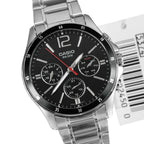 Reloj Casio MTP-1374D-1AV Acero Inoxidable Negro Día y Fecha