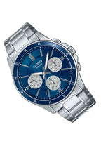 Reloj Casio MTP-1374D-2A3 Acero Inoxidable Esfera Azul Claro Día y Fecha 50M