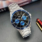 Reloj Casio MTP-1374D-2AV Acero Inoxidable Esfera Azul Multifunción 50M