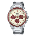 Reloj Casio MTP-1374D-5A2 Acero Inoxidable Esfera Café Multifunción 50M
