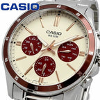 Reloj Casio MTP-1374D-5A2 Acero Inoxidable Esfera Café Multifunción 50M