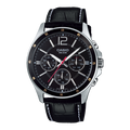 Reloj Casio MTP-1374L-1AV Correa de Cuero Negro Día y Fecha
