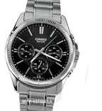 Reloj Casio MTP-1375D-1AV Acero Inoxidable Negro Día y Fecha