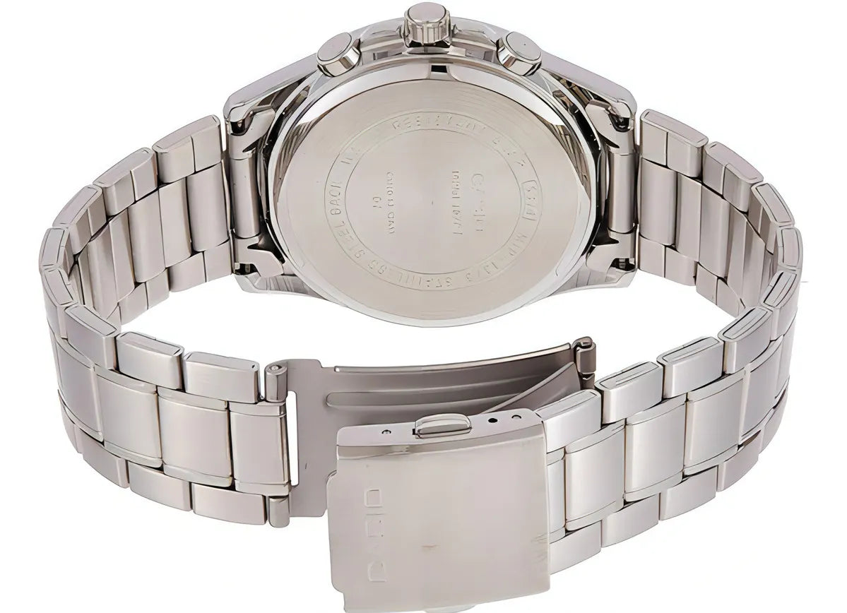Reloj Casio MTP-1375D-1AV Acero Inoxidable Negro Día y Fecha
