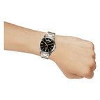 Reloj Casio MTP-1381G-1AV Dorado Acero Inoxidable Esfera Negra Multifunción 50M