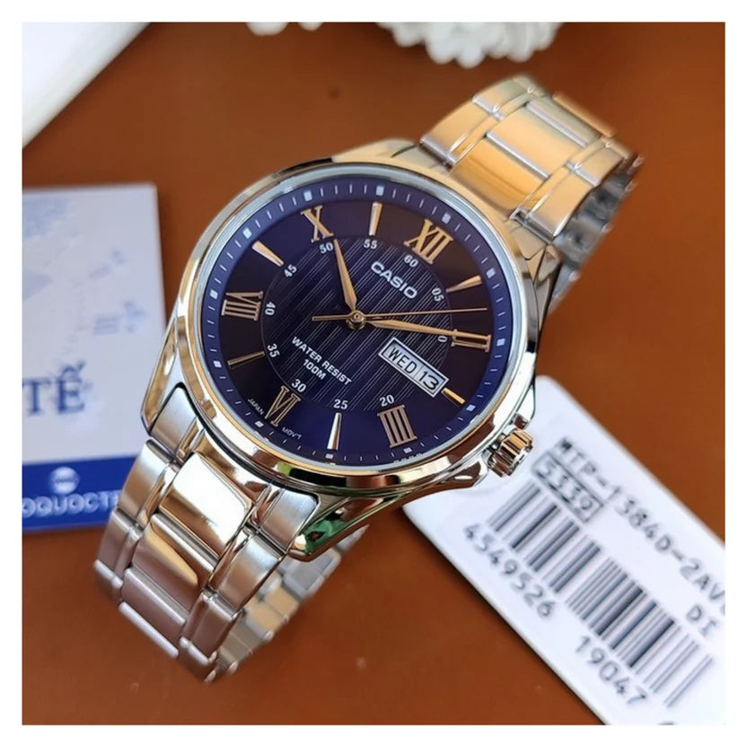 Reloj Casio MTP-1384D-2AVDF Acero Día Fecha 100M