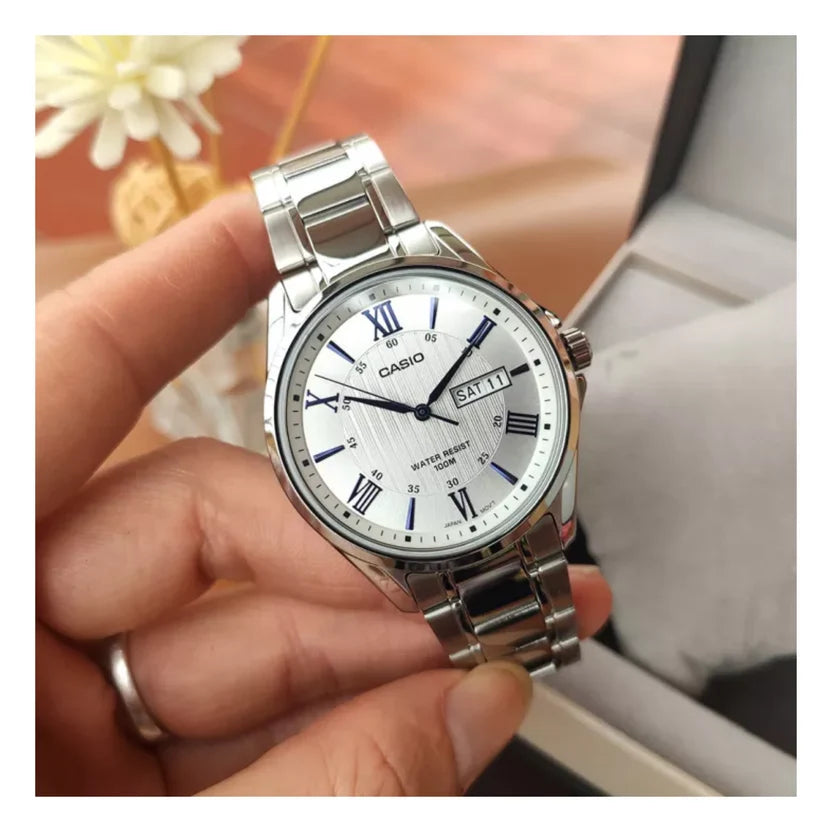 Reloj Casio MTP-1384D-7A2VDF Acero Día Fecha 100M