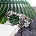 Reloj Casio MTP-B145D-3AV Acero Inoxidable Esfera Verde Sunburst 50M