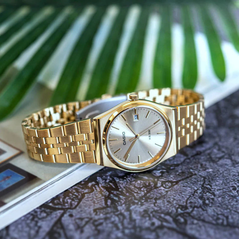 Reloj Casio MTP-B145G-9AV Dorado Acero Inoxidable Esfera Dorada Sunburst 50M