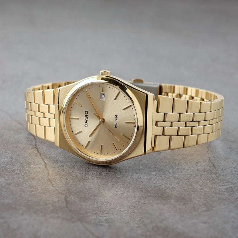 Reloj Casio MTP-B145G-9AV Dorado Acero Inoxidable Esfera Dorada Sunburst 50M