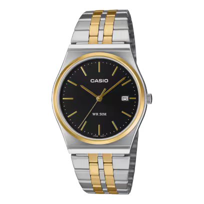 Reloj Casio MTP-B145SG-1AV Negro Acero Dorado 50M