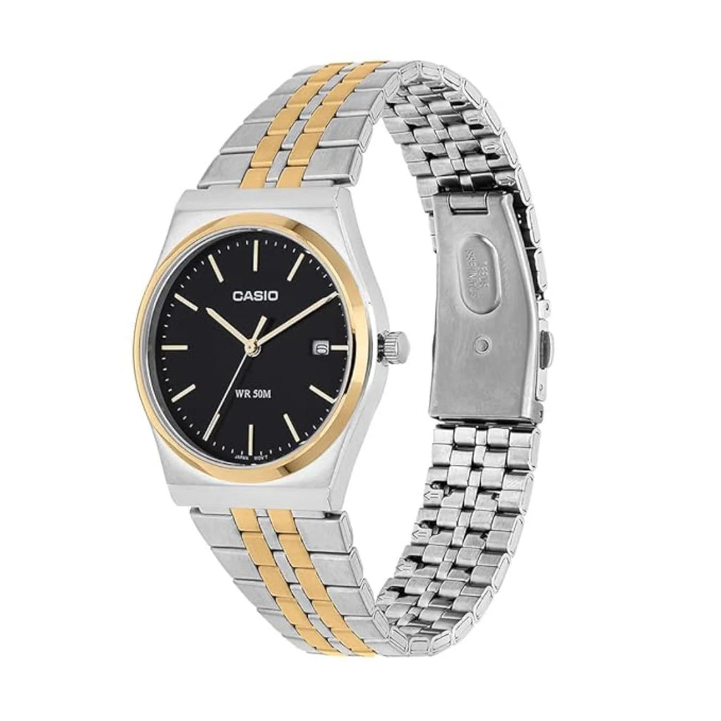 Reloj Casio MTP-B145SG-1AV Negro Acero Dorado 50M