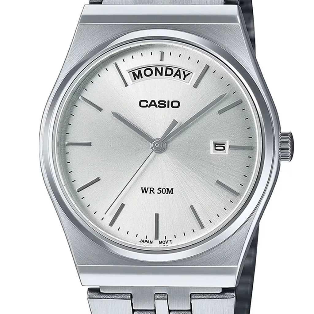 Reloj Casio MTP-B146D-7AV Acero Inoxidable Día y Fecha 50M