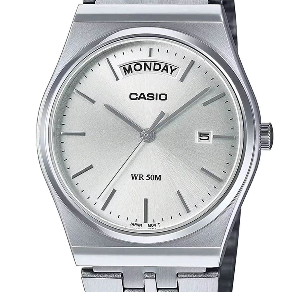 Reloj Casio MTP-B146D-7AV Acero Inoxidable Día y Fecha 50M