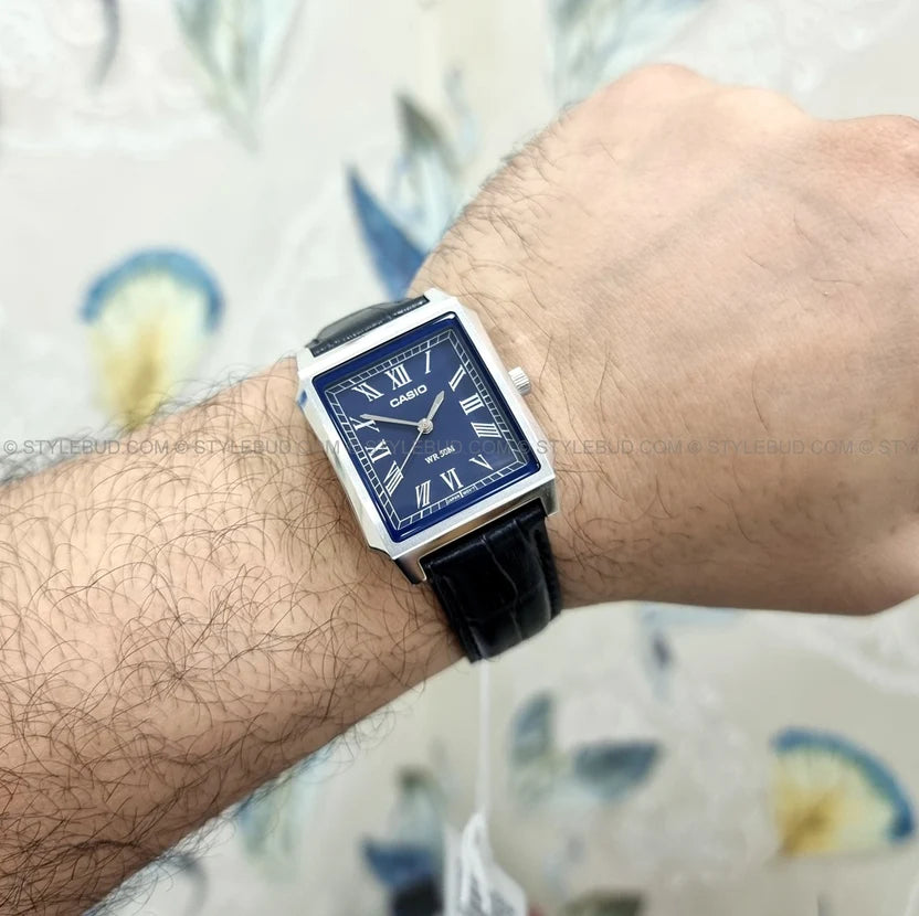 Reloj Casio MTP-B190L-2BVDF Cuero Cristal Mineral 50M