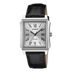 Reloj Casio MTP-B190L-7BV Blanco Cuero Negro 50M