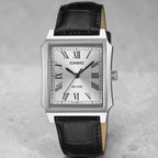 Reloj Casio MTP-B190L-7BV Blanco Cuero Negro 50M