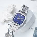 Reloj Casio MTP-B195D-2AV Acero Inoxidable Esfera Azul Minimalista 50M