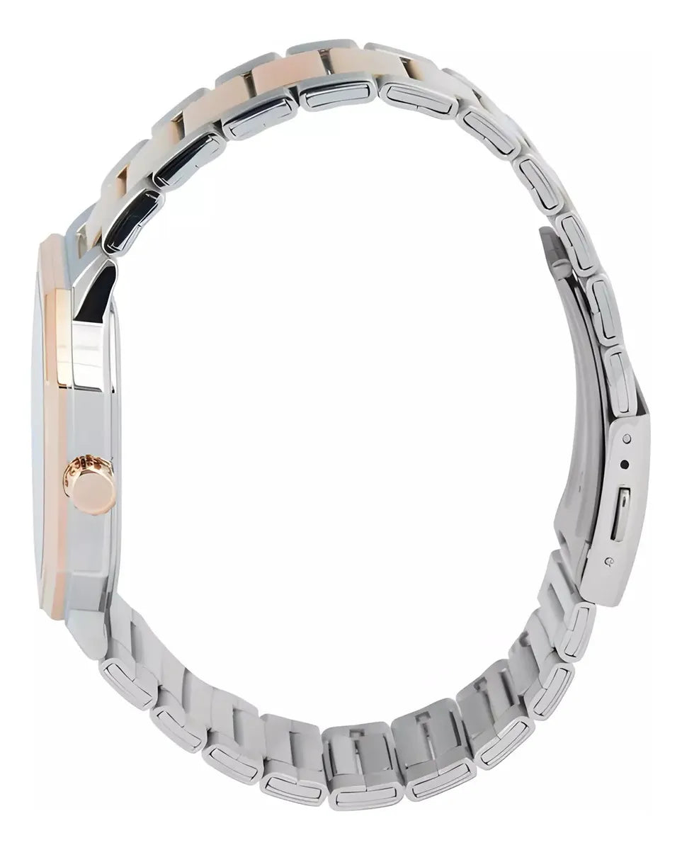 Reloj Casio MTP-B195RG-2AV Acero Inoxidable Bicolor Esfera Azul 50M