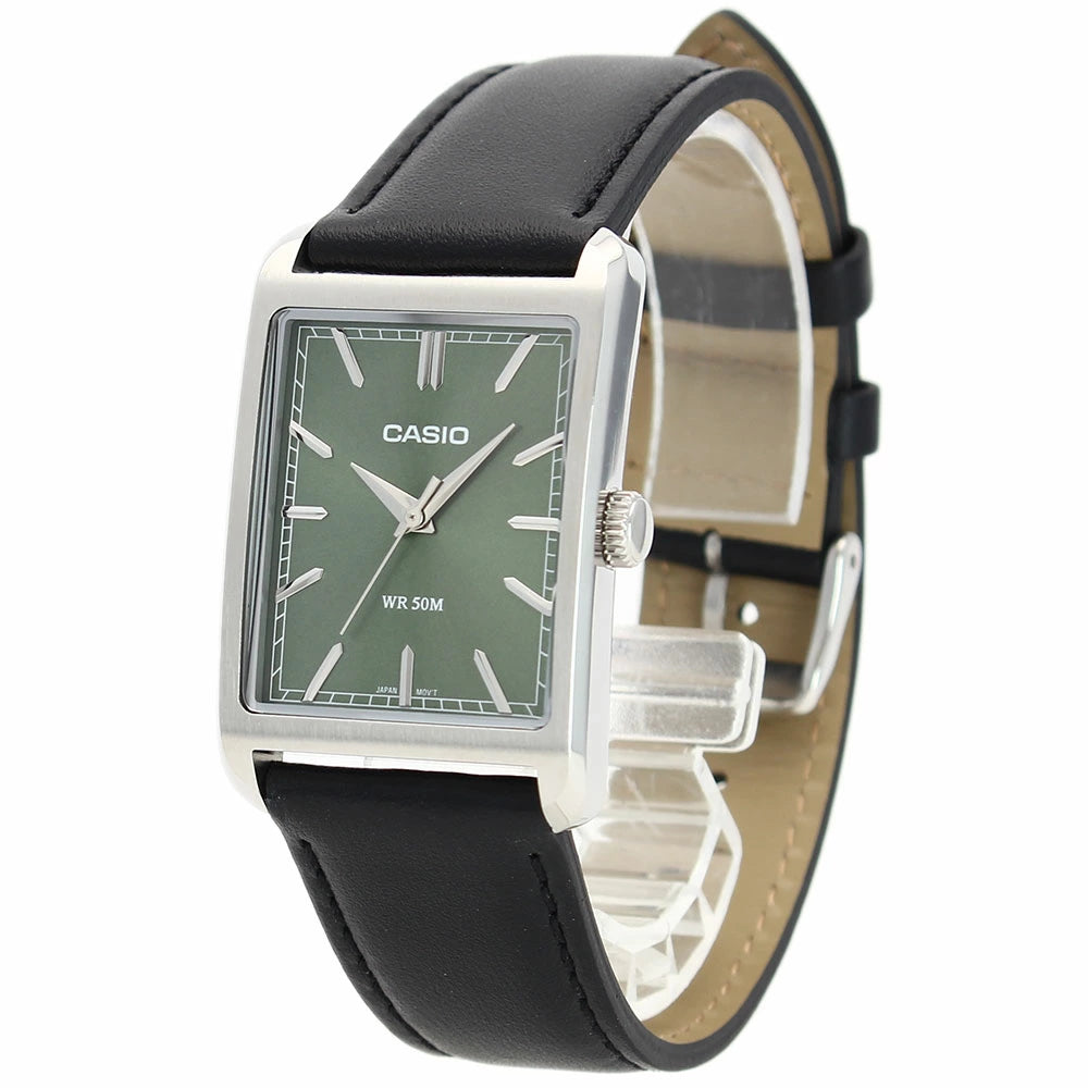 Reloj Casio MTP-B215L-3AV Verde Cuero