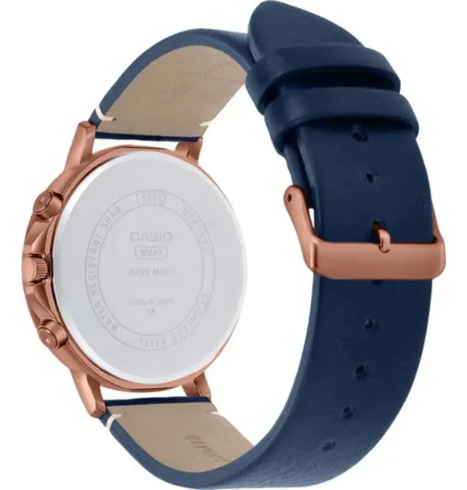 Reloj Casio MTP-E321RL-2AV Azul Cuero