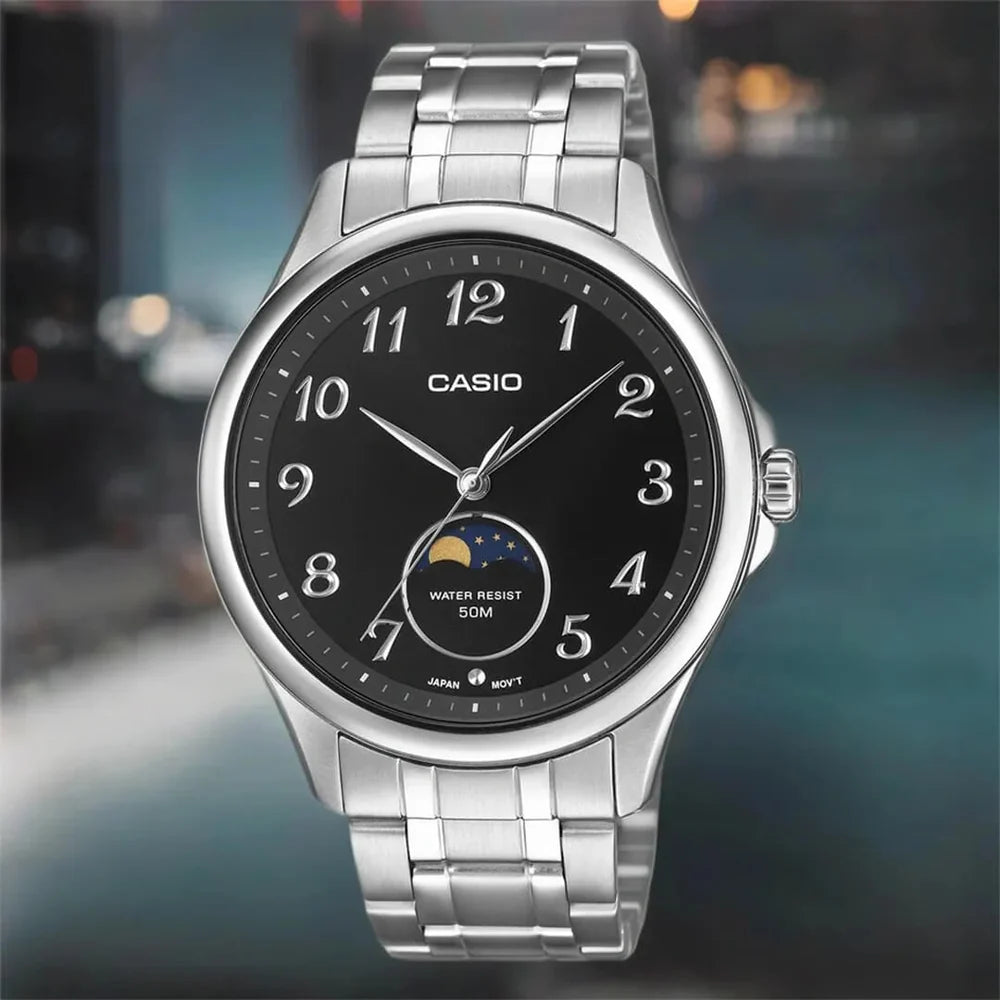 Reloj Casio MTP-M110D-1AVDF Acero Fases Lunares 50M