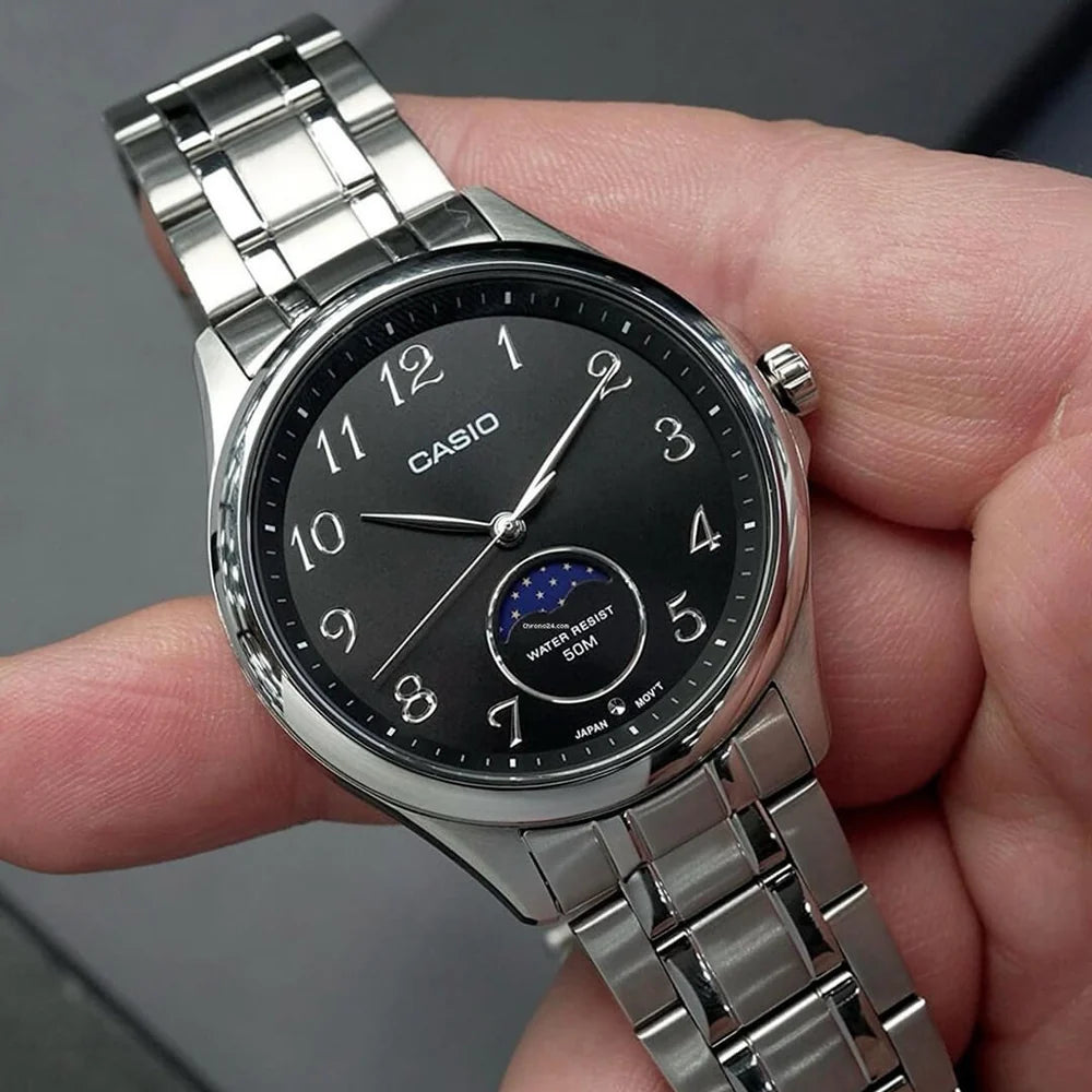 Reloj Casio MTP-M110D-1AVDF Acero Fases Lunares 50M