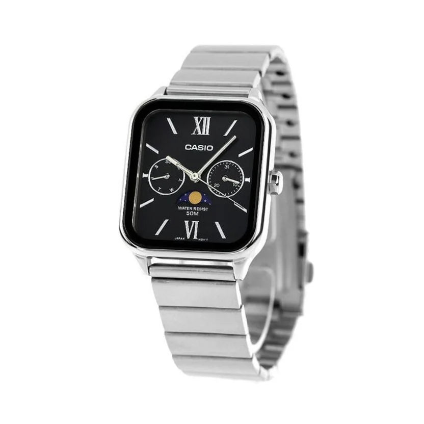 Reloj Casio MTP-M305D-1A2VDF Acero Fases Lunares Día Fecha 50M