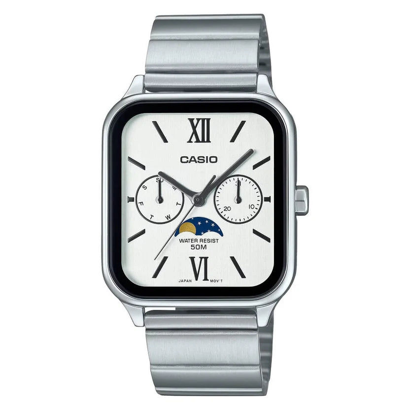 Reloj Casio MTP-M305D-7A2VDF Acero Fases Lunares 50M