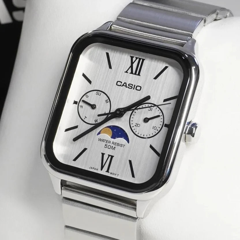 Reloj Casio MTP-M305D-7A2VDF Acero Fases Lunares 50M